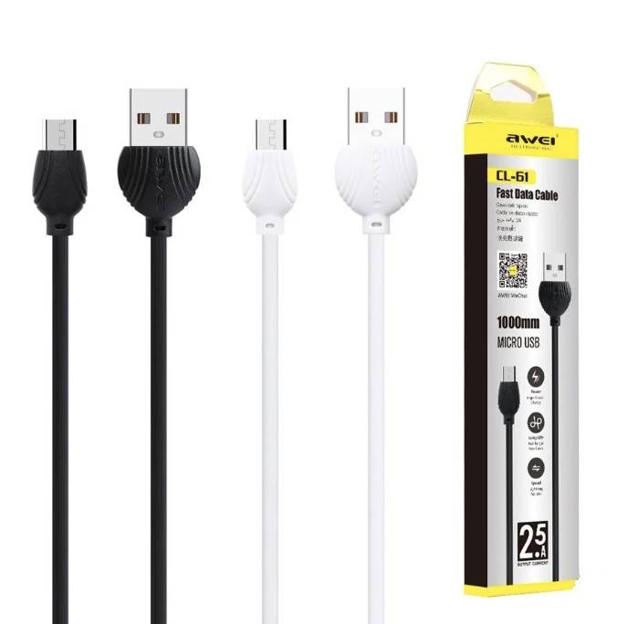 Кабель AWEI CL 62 Micro USB 2,5A 1 метр. - фото фото фото 0