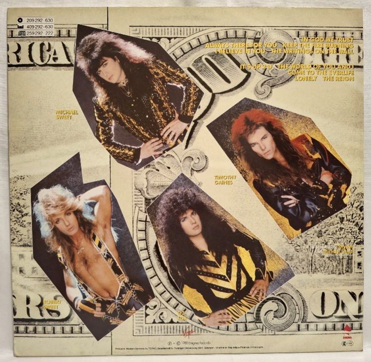 Stryper - In God We Trust - 1988.   (LP). 12. Vinyl. Пластинка. Germany. - фото фото фото 1