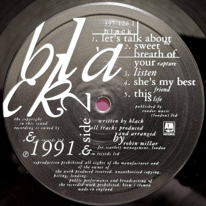 Black. Colin Vearncomble - Black - 1991.    (LP). 12. Vinyl. Пластинка. England. Rare. - фото фото фото 5