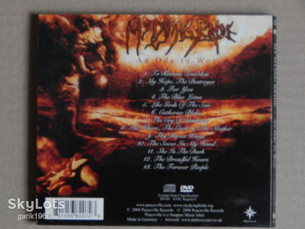 My Dying Bride ‎– An Ode To Woe ( DVD, Unofficial Release, Digipak) - фото фото фото 1