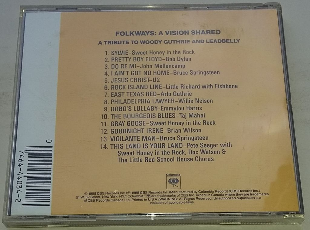 VARIOUS A Vision Shared  (A Tribute To Woody Guthrie And Leadbelly)  CD US - фото фото фото 2