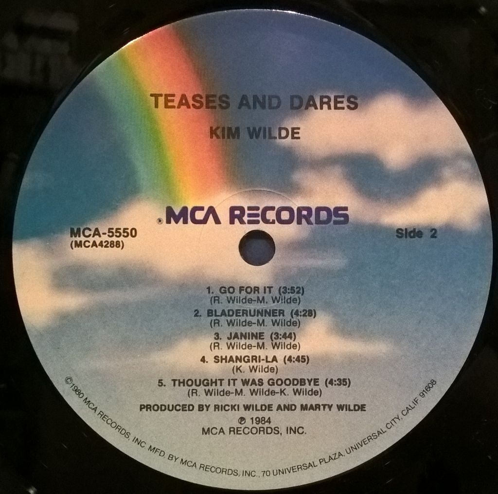 Kim Wilde - Teases &amp; Dares - 1984.  (LP). 12. Vinyl. Пластинка. U.S.A. - фото фото фото 6