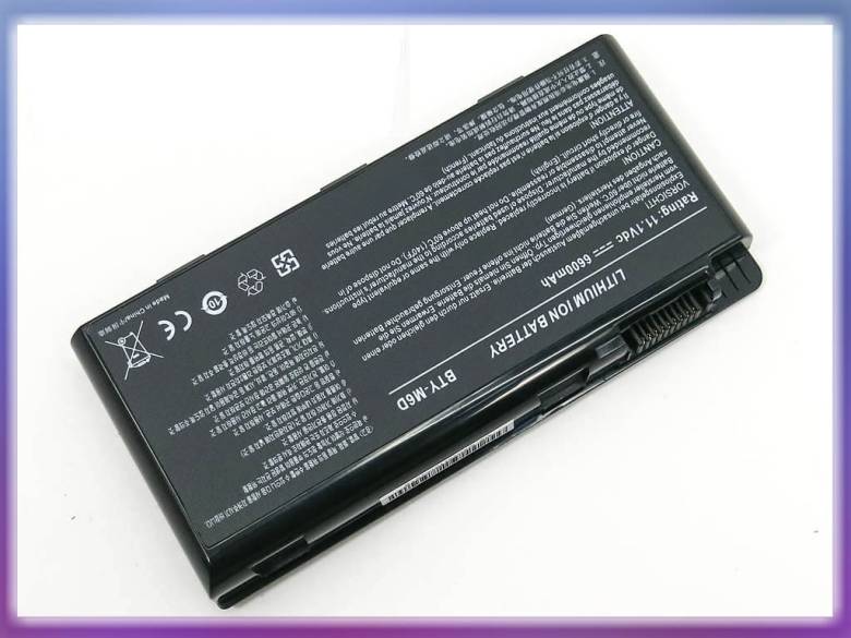 Батарея для MSI BTY-M6D GT680 (11.1V 6600mAh). - фото фото фото 0