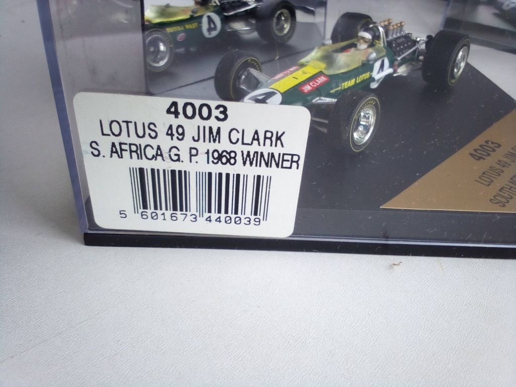 Quartzo F1 LOTUS 49 JIM CLARK SOUTH AFRICA GP 1968 WINNER 1/43 - фото фото фото 1