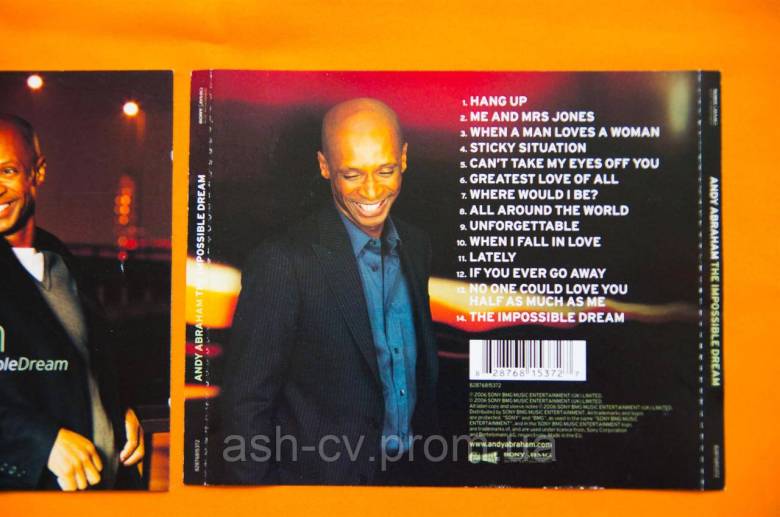 Музичний диск CD. ANDY ABRAHAM - The Impossible Dream - фото фото фото 7