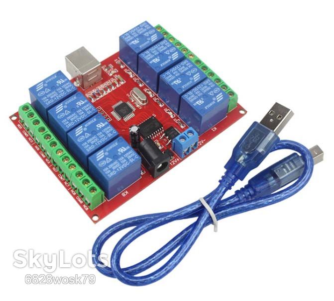 USB реле 8-канальный 12V relay module, для умный дом, Intelligent Controller      - фото фото фото 2