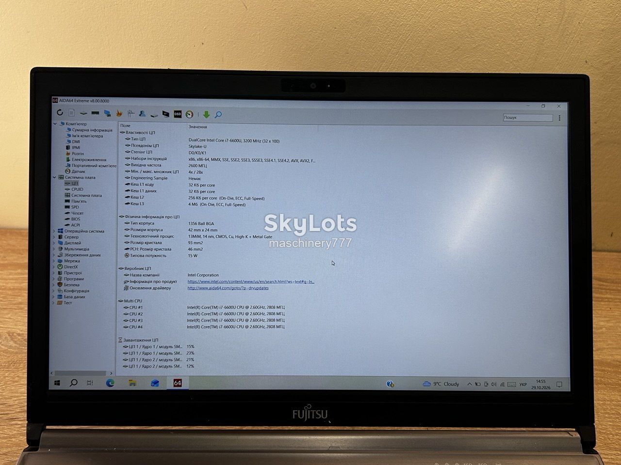 ноутбук-fujitsu e756-intel core i7-6gen-8gb ram ddr4-№н57 - фото фото фото 10