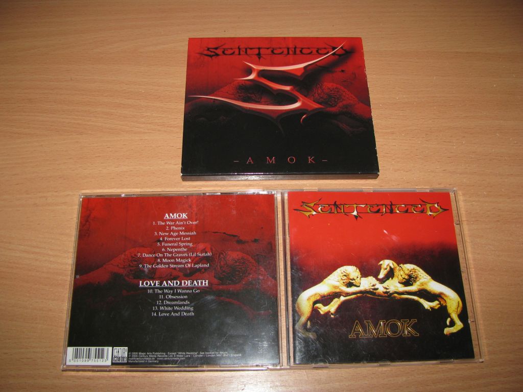 SENTENCED - Amok + Love &amp; Death  (2005 Century Media SLIPCASE) - фото фото фото 0