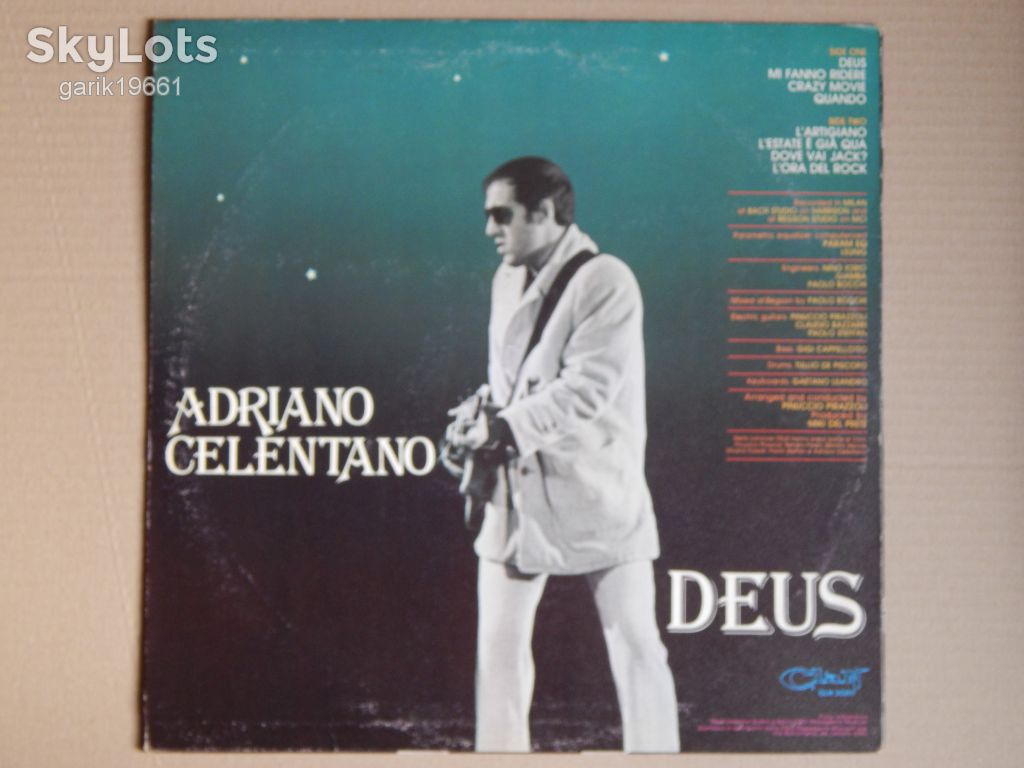 Adriano Celentano ‎– Deus  (Clan Celentano ‎– CLN 20257, I taly) insert EX+/EX+ - фото фото фото 1
