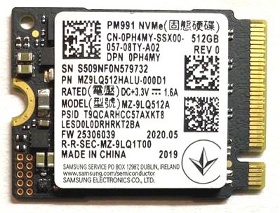 SSD 512Gb диск  Samsung PM991 NVMe  форм фактор M.2 2230 - фото фото фото 0