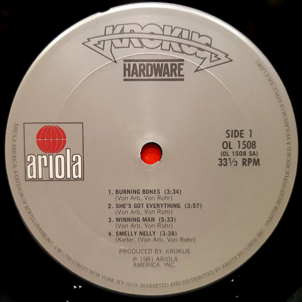 Krokus - Hardware - 1981.   (LP). 12. Vinyl. Пластинка. U.S.A. - фото фото фото 5