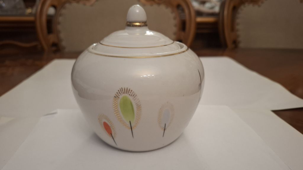 Сахарница Фарфор СССР Барановка №СТ19 - фото фото фото 0