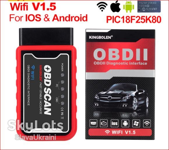 Сканер OBD2 ELM327 V1.5 PIC18F25K80 Wi-Fi - фото фото фото 0