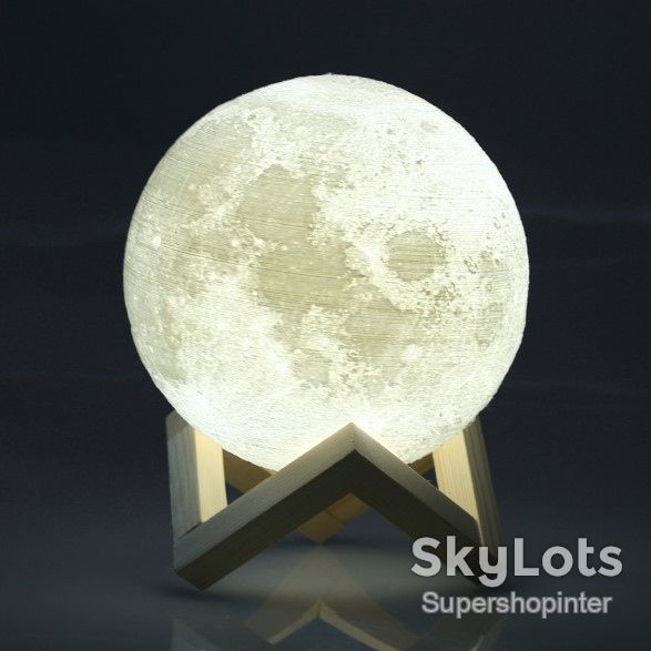 Ночник 3D светильник луна Moon Touch Control 15 см, 5 режимов - фото фото фото 8