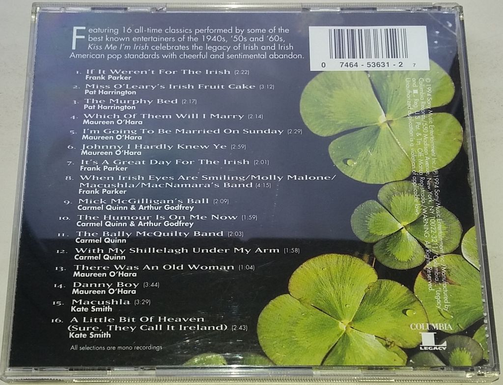 VARIOUS  Kiss Me I'm Irish CD US, Mono - фото фото фото 2