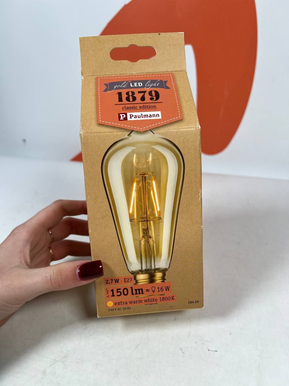Лот № 15181 Золота лампа Paulmann Edition 1879 E27 1800K Ретро-лампочка з вінтажним виглядом - фото фото фото 4
