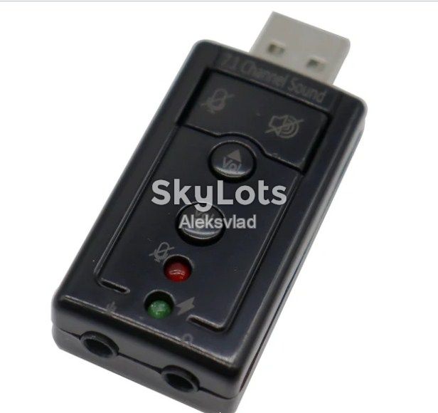 Внешняя звуковая аудиокарта USB 1шт с регулировкой - фото фото фото 0