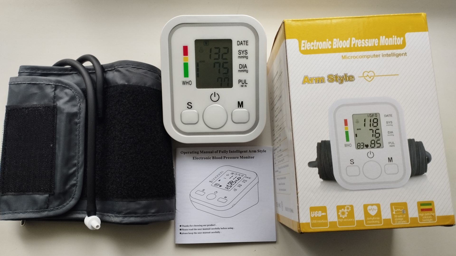 Плечовий тонометр ARM Style B02R/SR 801 з індикатором аритмії. - фото фото фото 1
