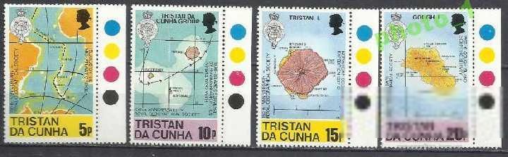 Тристан да Кунья 1980 карты география 4м. - фото фото фото 0