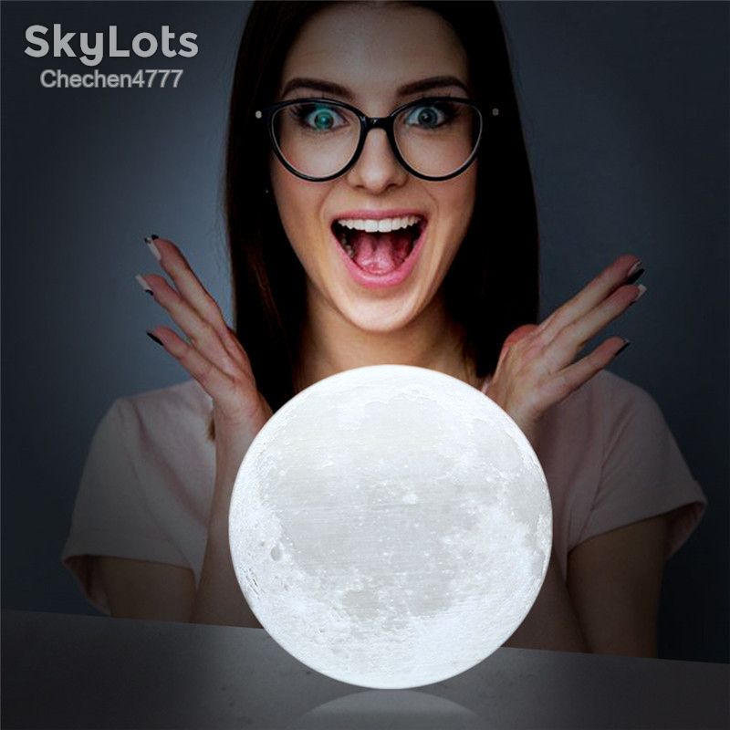 Нічник 3D світильник місяць Moon Touch Control 15 см - фото фото фото 3
