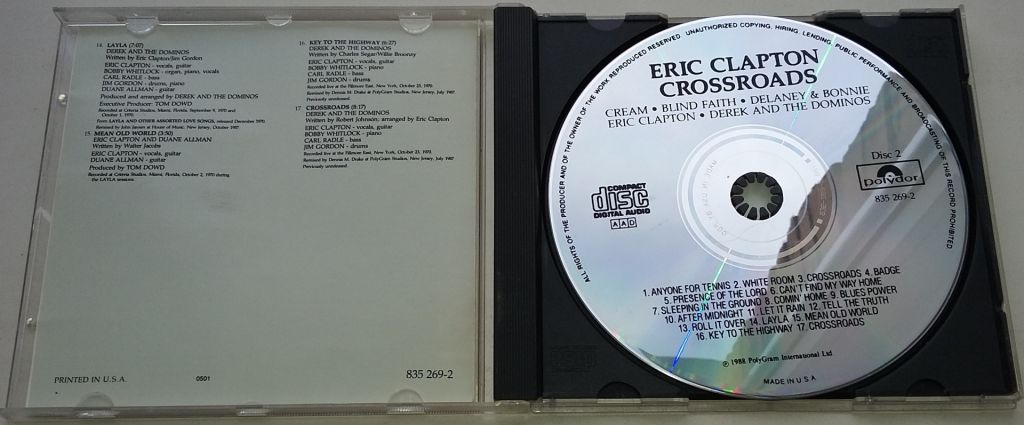 ERIC CLAPTON Crossroads - Disk 2   CD US - фото фото фото 1