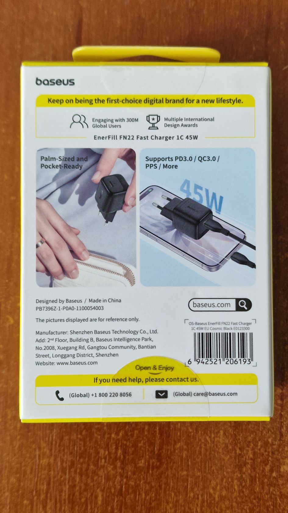 Зарядний пристрій Baseus EnerFill FN22 GaN 45w USB-C - фото фото фото 2