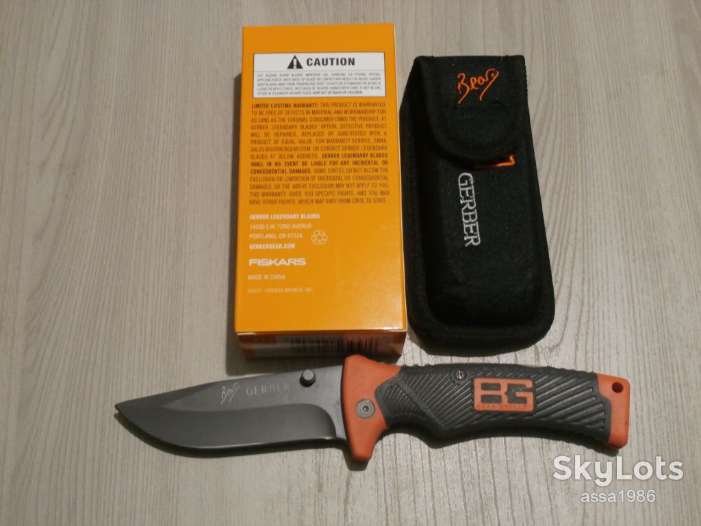 Туристичний складний ніж Gerber Bear Grylls Survival series 22см в чехлі на пояс - фото фото фото 4
