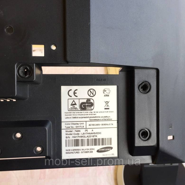 Задняя часть корпуса монитора Samsung 740N - фото фото фото 2