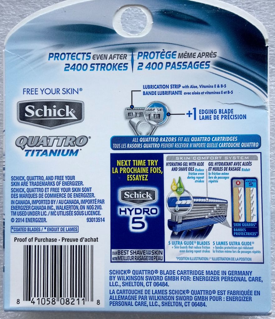 Schick Quattro Titanium 8 cartridges  (оригинал, Germany) - фото фото фото 1