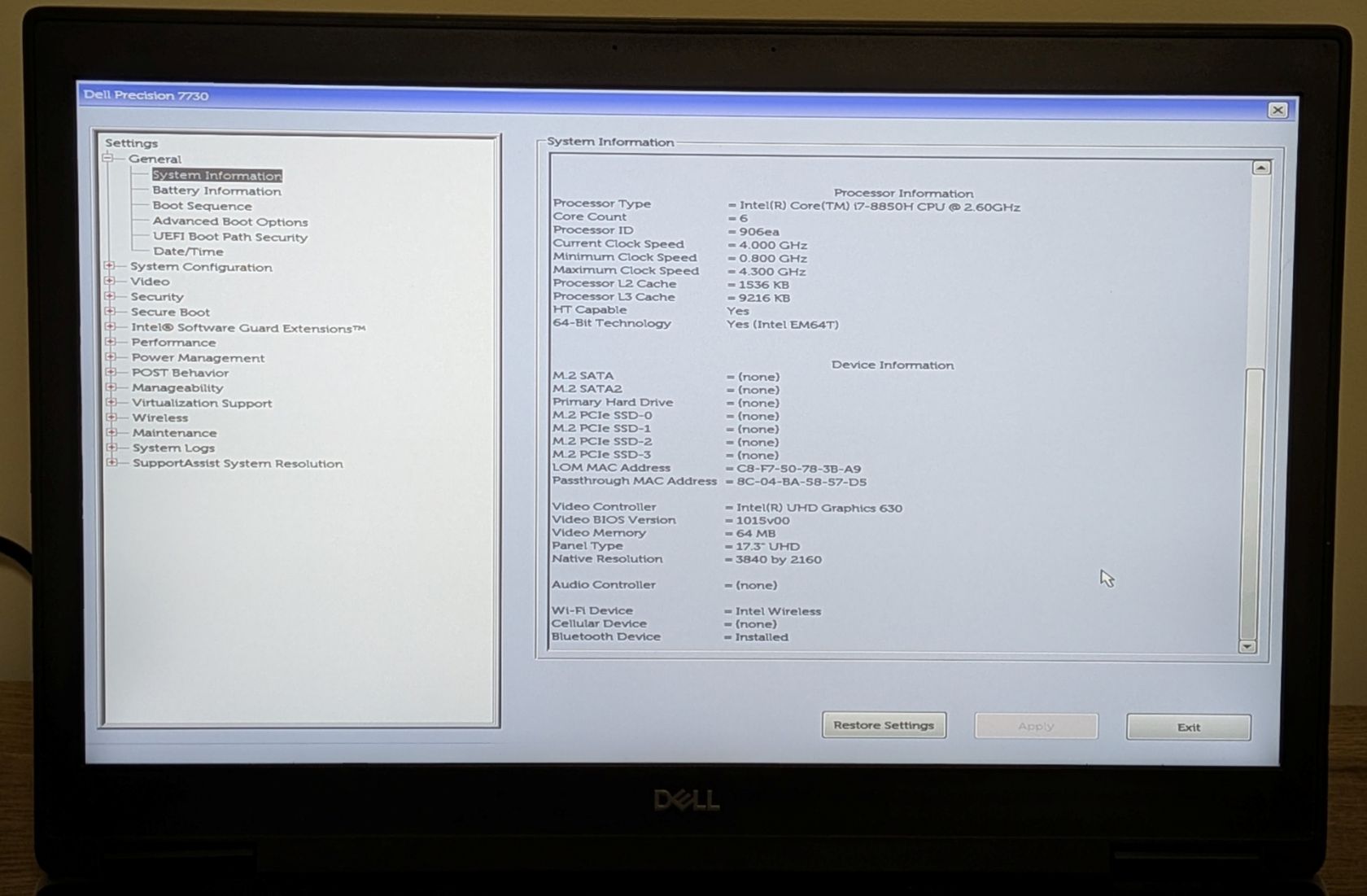 Ноутбук Dell Precision 7730 I7-8850H - фото фото фото 3