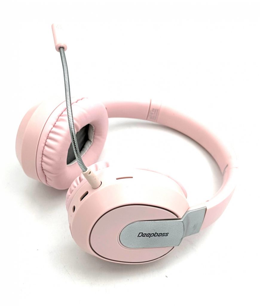Наушники Bluetooth DEEPBASS R11 с RGB подсветкой Розовые - фото фото фото 1