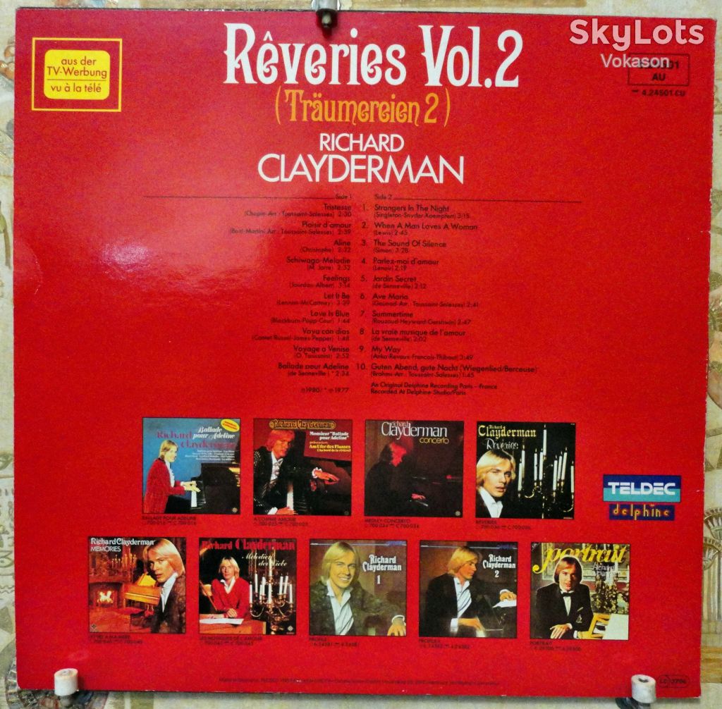 Richard Clayderman - Rêveries Vol.2    (Träumereien 2)  NM/EX++ - фото фото фото 1
