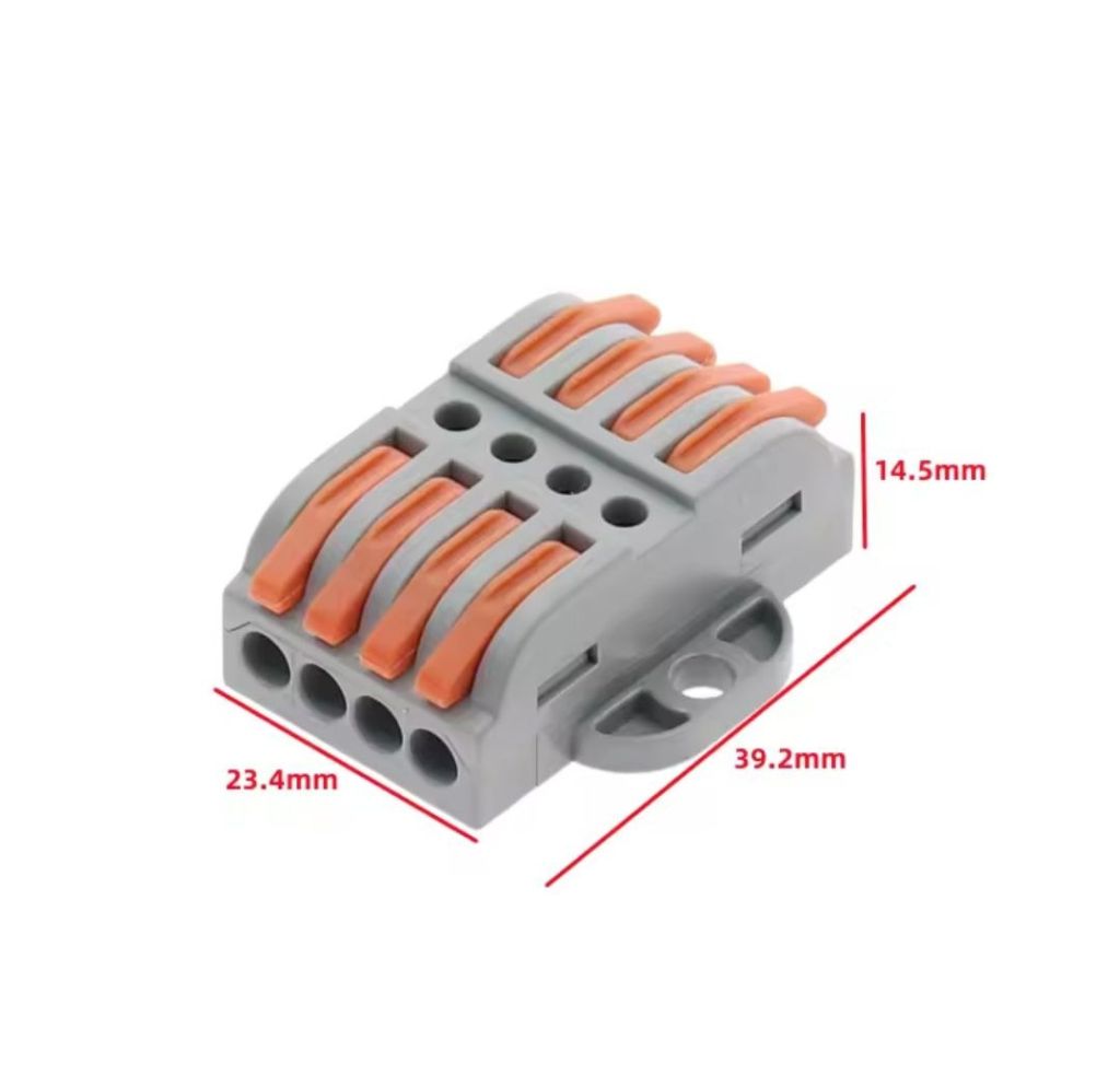 Клемна колодка прохідна для швидкого монтажу KV223-4P      (4×4), 32A , 4 входи 4 виходи - фото фото фото 0