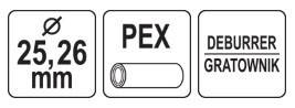 Калибратор для труб PEX-AL-PEX развертка 25/26 мм YATO YT-22377 - фото фото фото 4