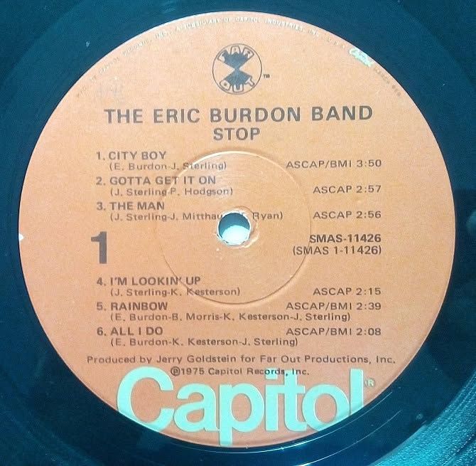 The Eric Burdon Band 75 "STOP" USA Nm/Nm - фото фото фото 3