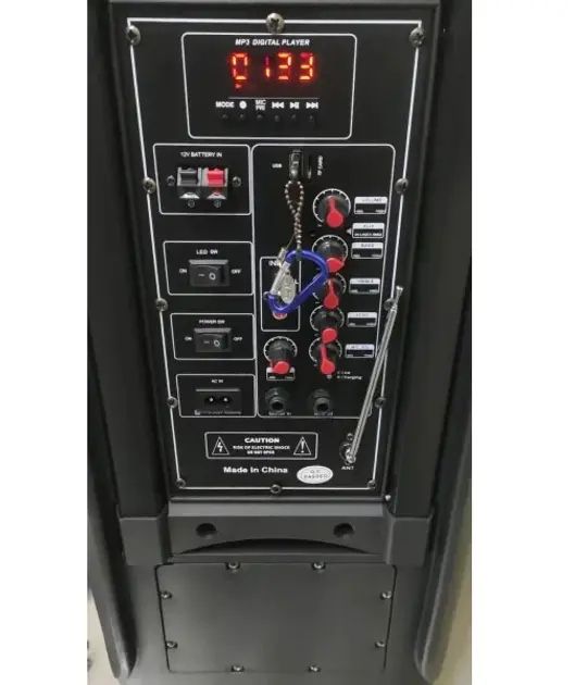 Портативна колонка Su-Kam 1010 + 2 мікрофони + BT 12v220v - фото фото фото 5