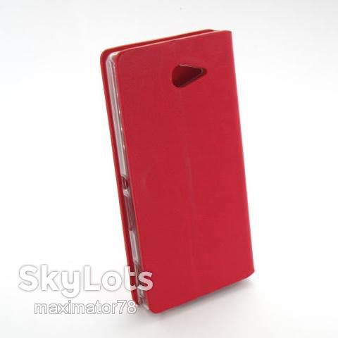 ЧЕХОЛ КНИЖКА ПОДСТАВКА Sony M2 D2305 FLIP COVER red - фото фото фото 3