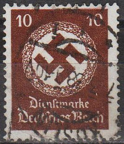 1934 - Рейх - Службова - Свастика 10 Mi.137 - гаш - 10,0 € - фото фото фото 0