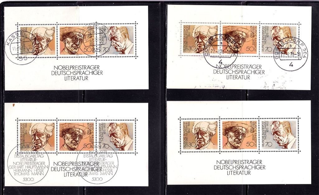 Германия   1978 г MNH   - 4  блока - личности - фото фото фото 0