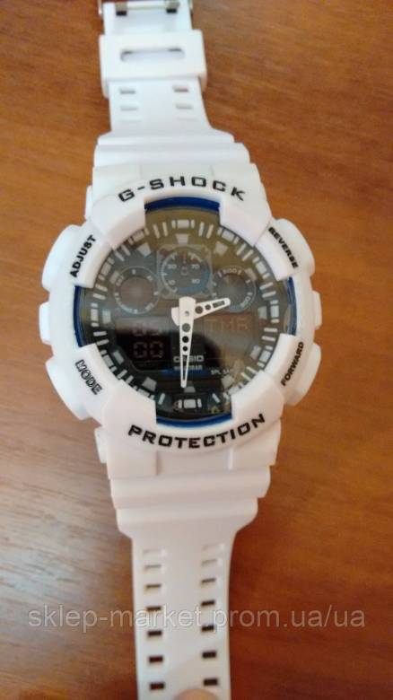 Casio G-Shock GA 100 белый с черным white black - фото фото фото 3
