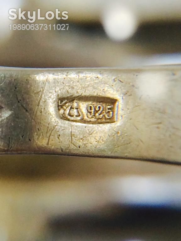 Серебряное Кольцо     (Печатка) 925 пробы в виде Жемчужины - фото фото фото 5
