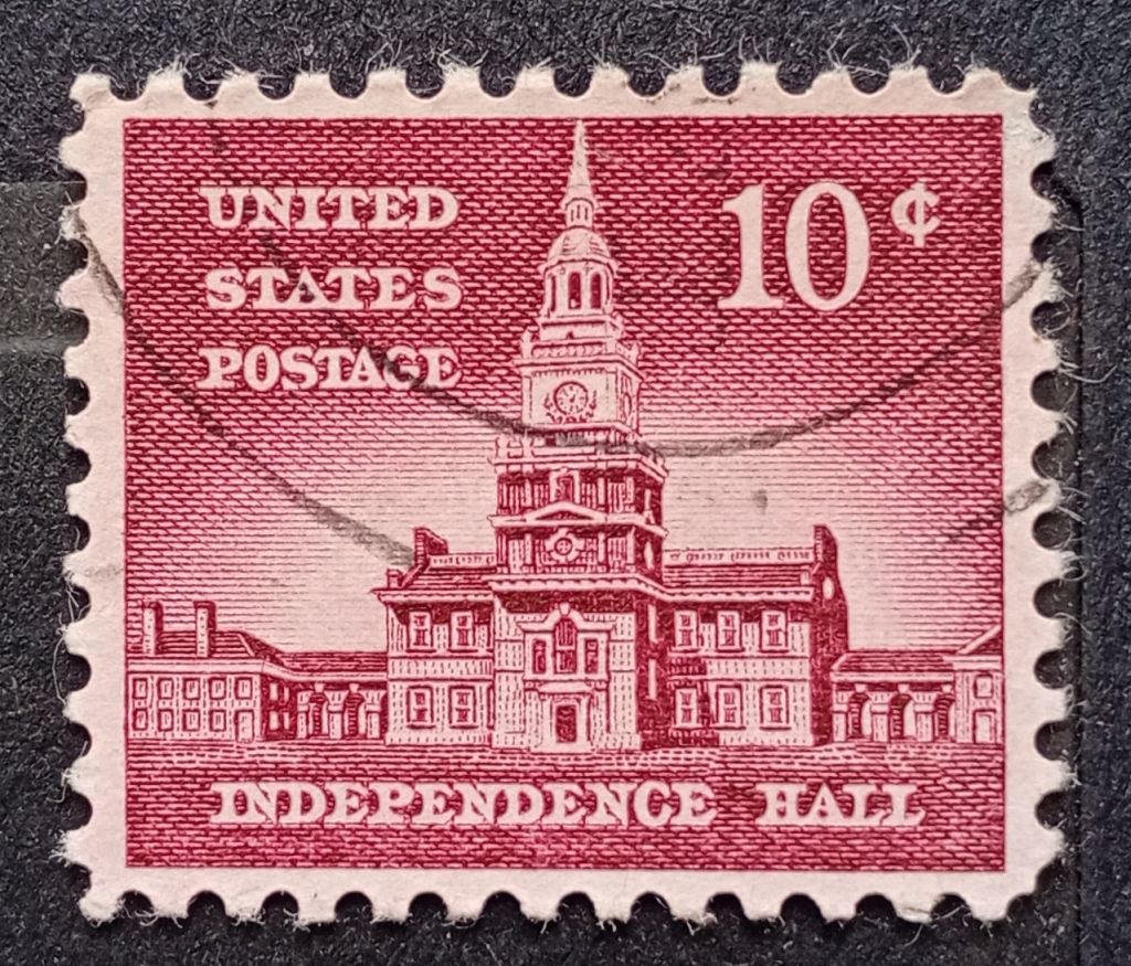США 1954 г - Индепенденс-холл   (Independence Hall). Филадельфия, гаш - фото фото фото 0