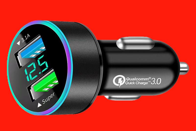 Быстрая авто зарядка Super Quick Charge 3.1А 65W LED Вольтметр - фото фото фото 0