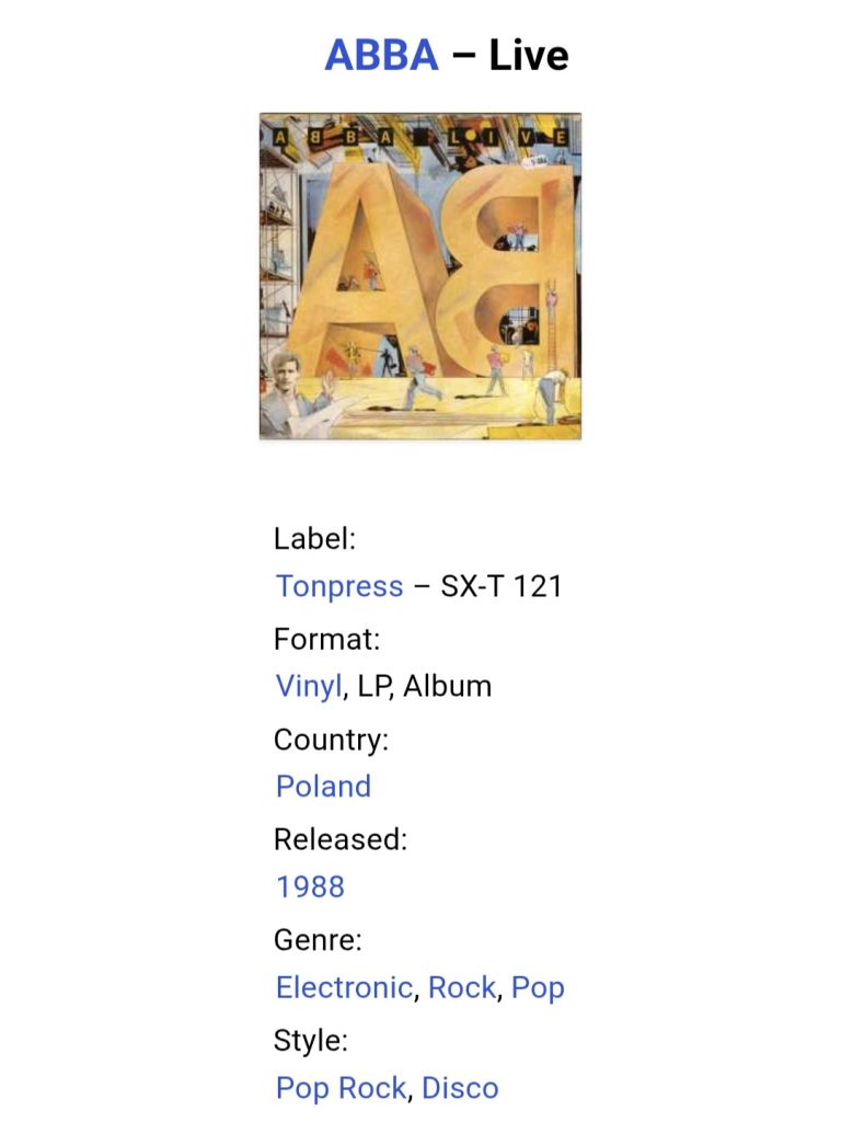 ABBA - Live - 1977-81.  (LP). 12. Vinyl. Пластинка. Poland. Rare. - фото фото фото 6