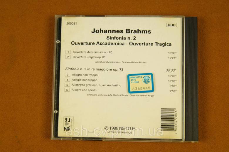 Музичний диск CD. Класика. BRAHMS - фото фото фото 5