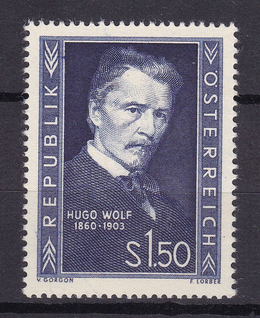 Австрия 1953 г MNH - личности - Вольф - фото фото фото 0