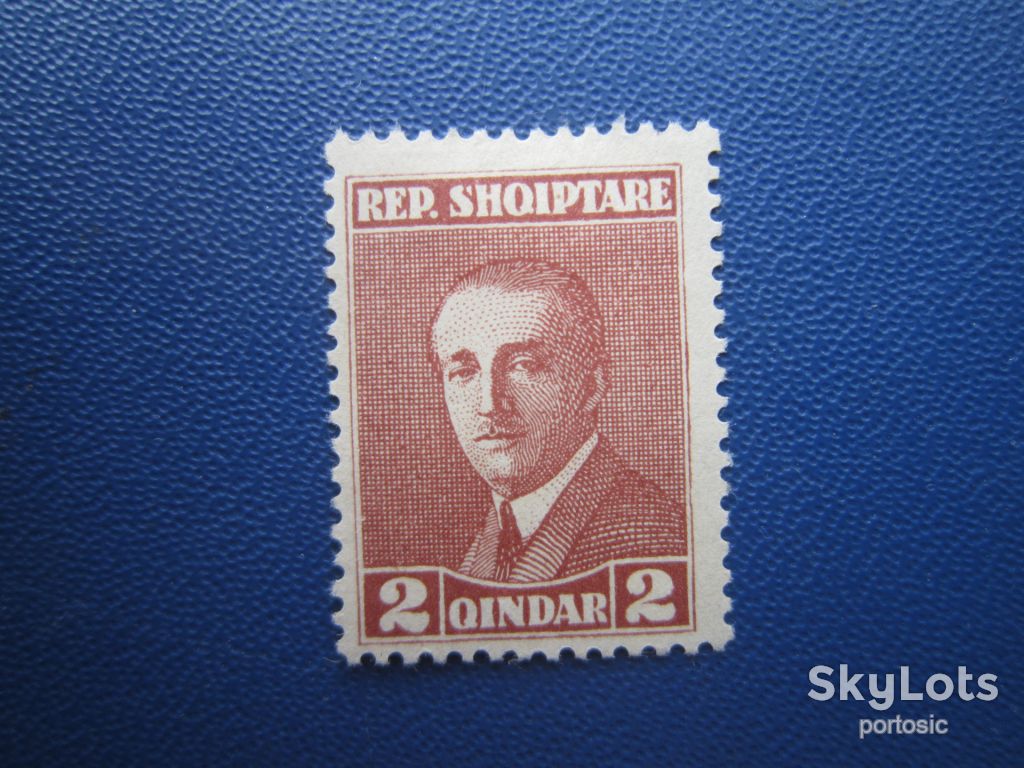 Марка Албанія 1925 Ахмед Зогу 2 кин MH - фото фото фото 0