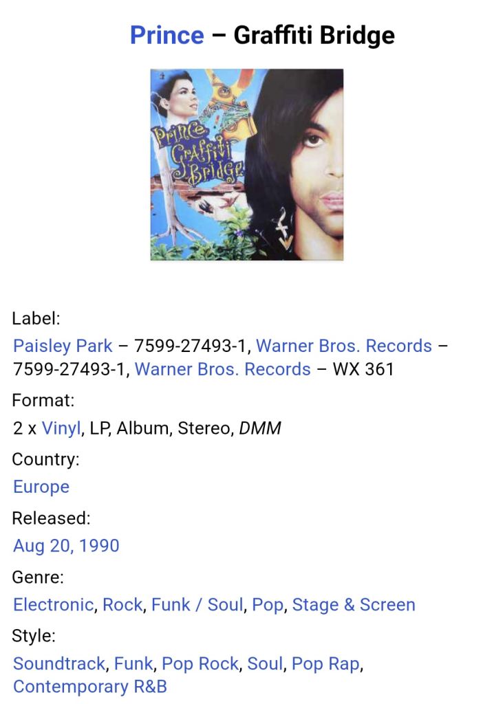 Prince - Graffiti Bridge - 1990.  (2LP). 12. Vinyl. Пластинки. Europe. - фото фото фото 10