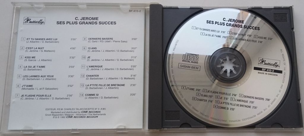 C. JEROME  Ses Plus Grands Succes  CD  Sweden - фото фото фото 1