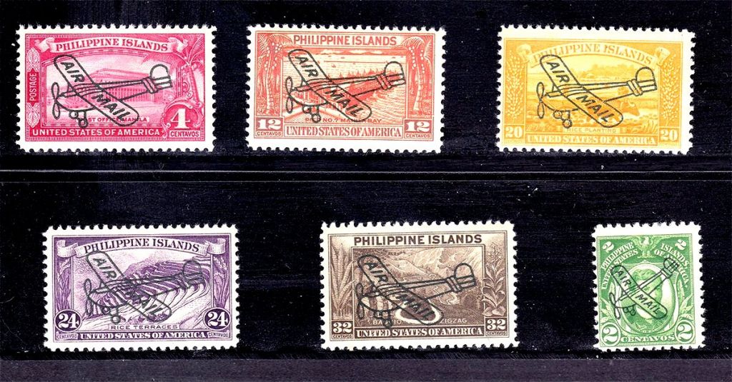 Авиация .  Филиппины - США  1932 г  **  - надпечатка - фото фото фото 0